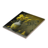 Carreau Vase antique de fleurs jaunes (Côté)