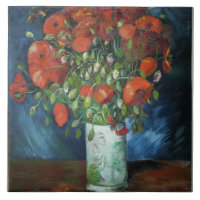 Vase avec des papillons rouges Vincent van Gogh Ce
