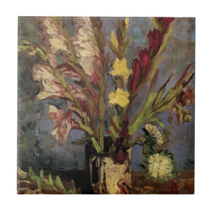 Carreau Vase avec Gladioli par Vincent van Gogh