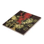 Carreau Vase avec Glaïeuls, Œillets par Vincent van Gogh (Côté)