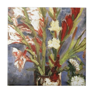 Carreau Vase avec Glaïeuls par Vincent van Gogh, 1886.
