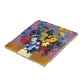 Carreau Vase blanc avec fleurs Odilon Redon (Côté)
