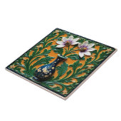 Carreau Vase Bleu en Fleur (Côté)
