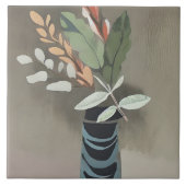 Carreau Vase de feuilles art minimaliste (Devant)