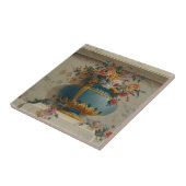 Carreau Vase de fleurs dans un créneau (Côté)