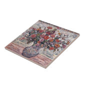 Carreau Vase de fleurs, Zinnias de Maurice Prendergast (Côté)