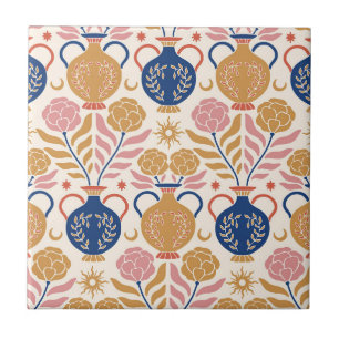 Carreau vases floraux