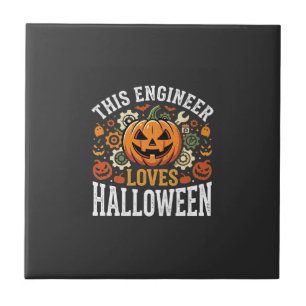Carreau Vecteur de citrouille d'ingénieur d'Halloween