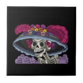 Carreau Vector catrina crâne mexicaine (Devant)
