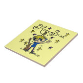 Carreau Vedette du rock blonde de garçon (Côté)