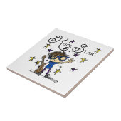 Carreau Vedette du rock de brune (Côté)