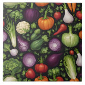 Carreau Végétaux à la mode et heureux Collection d'aliment (Devant)