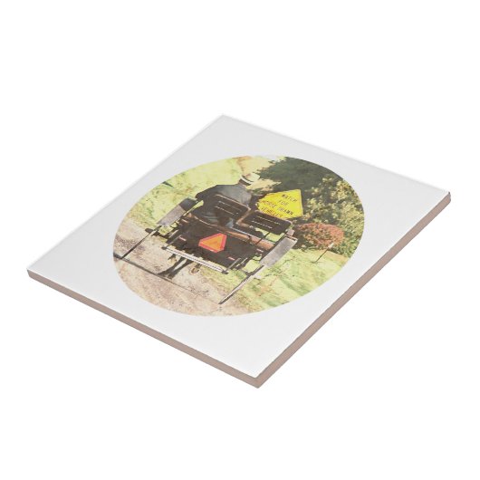 Carreau Véhicules tractés à cheval, Cheval Amish et Buggy (Côté)