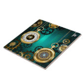 Carreau Veille bijoux Steampunk sur un Arrière - plan vert (Côté)