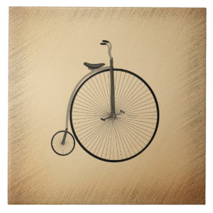 Carreau Vélo ancien à grande roue rustique
