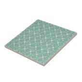 Carreau Velvety Lattice Pattern in Mint Green (Côté)