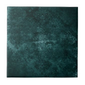 Carreau Velvety Turquoise Damask | Grunge vert foncé Baroq (Devant)