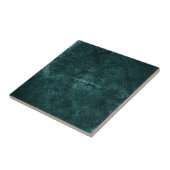 Carreau Velvety Turquoise Damask | Grunge vert foncé Baroq (Côté)