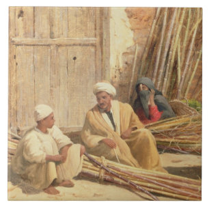Carreau Vendeurs de canne à sucre, Egypte, 1892 (huile sur