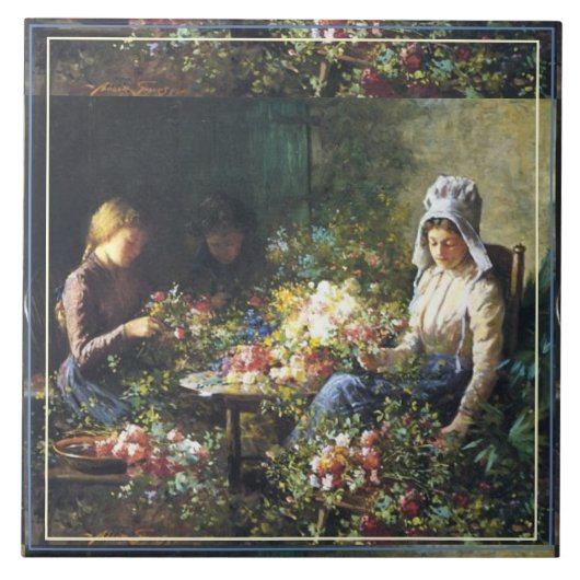 Carreau Vendeurs de fleurs vintage Abbott Fuller Graves (Devant)