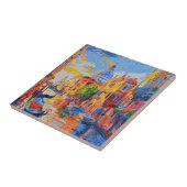 Carreau Venetian Canal at Sunset tile  (Côté)