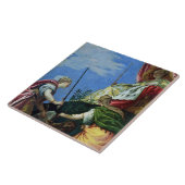 Carreau Venise a couronné entre la justice et la paix (Côté)