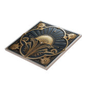 Carreau Ventilateur géométrique Art Déco Black Gold (Côté)