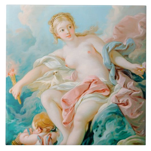 Carreau Vénus sur les vagues par François Boucher (Devant)