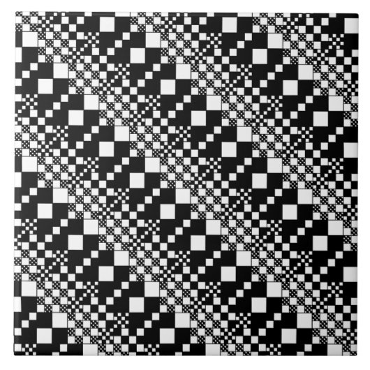 Carreau Vérifié, Chèques - noir et blanc (Devant)