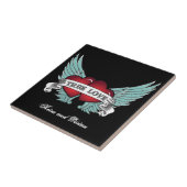 Carreau Véritable Amour Rockabilly Aiguille Coeur (Côté)