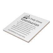 Carreau Véritable grand vétérinaire (Côté)