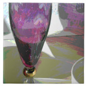 Carreau Verre à fluide pourpre avec ombre (Devant)