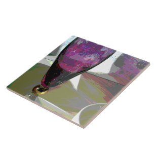 Carreau Verre à fluide pourpre avec ombre