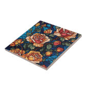 Carreau Verre coloré Rose Botanique (Côté)