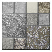 Carreau Verre de luxe, coque et métal géométrique N1 (Devant)