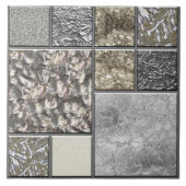 Carreau Verre de luxe, coque et métal géométrique N2 (Devant)