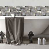 Carreau Verre de luxe, coque et métal géométrique N3