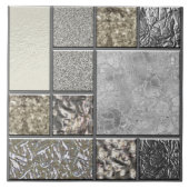 Carreau Verre de luxe, coque et métal géométrique N3 (Devant)