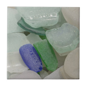 Carreau Verre de plage pâle