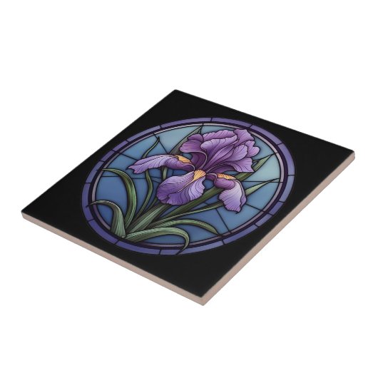 Carreau Verre Iris Violet (Côté)