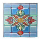 Carreau Verre souillé de carrés de grenade (Devant)