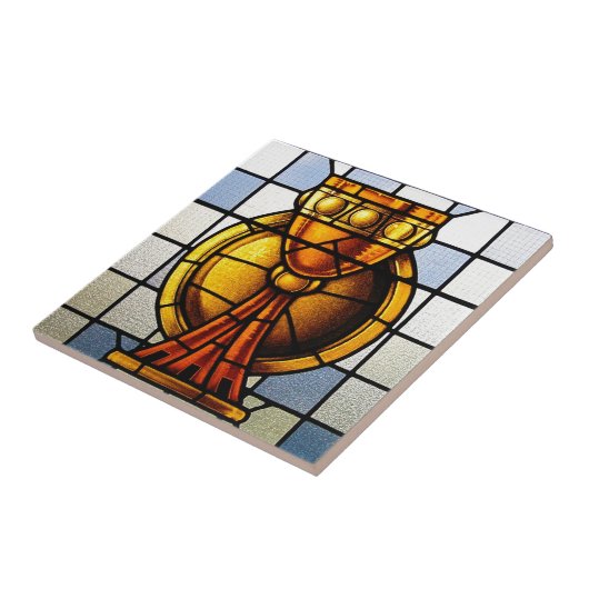Carreau Verre souillé de Saint Graal - sacrement (Côté)