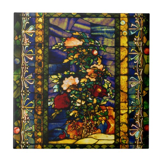 Carreau Verre vintage Floral (Devant)