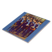 Carreau vers 1800 Musiciens militaires européens (Côté)