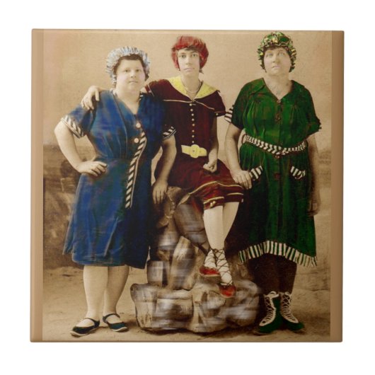 Carreau vers 1910 Atlantic City beautés de bain RPPC (Devant)