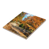 Carreau Vers chrétien de bible d'écriture sainte d'automne (Côté)