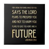 Carreau Vers scriptural chrétien de bible - 29:11 de (Devant)