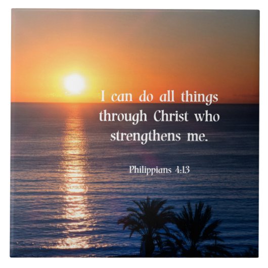 Carreau verset biblique, Philippiens 4:13 (Devant)