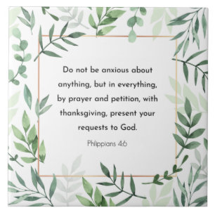 Carreau verset biblique, Philippiens 4:6