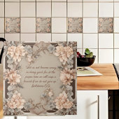 Carreau Verset de la Bible Mocha Peach